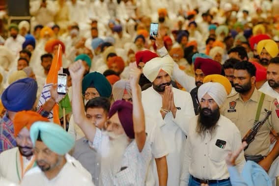 Amrinder Singh Raja Warring, Punjab Congress’ current Chief during a public rally in Punjab.