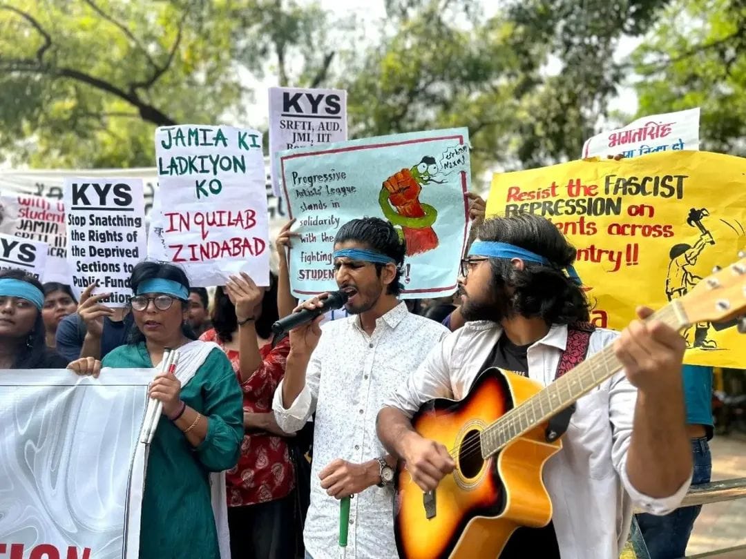 Jamia alleges campus vandalism, gates damaged amid students’ union protest